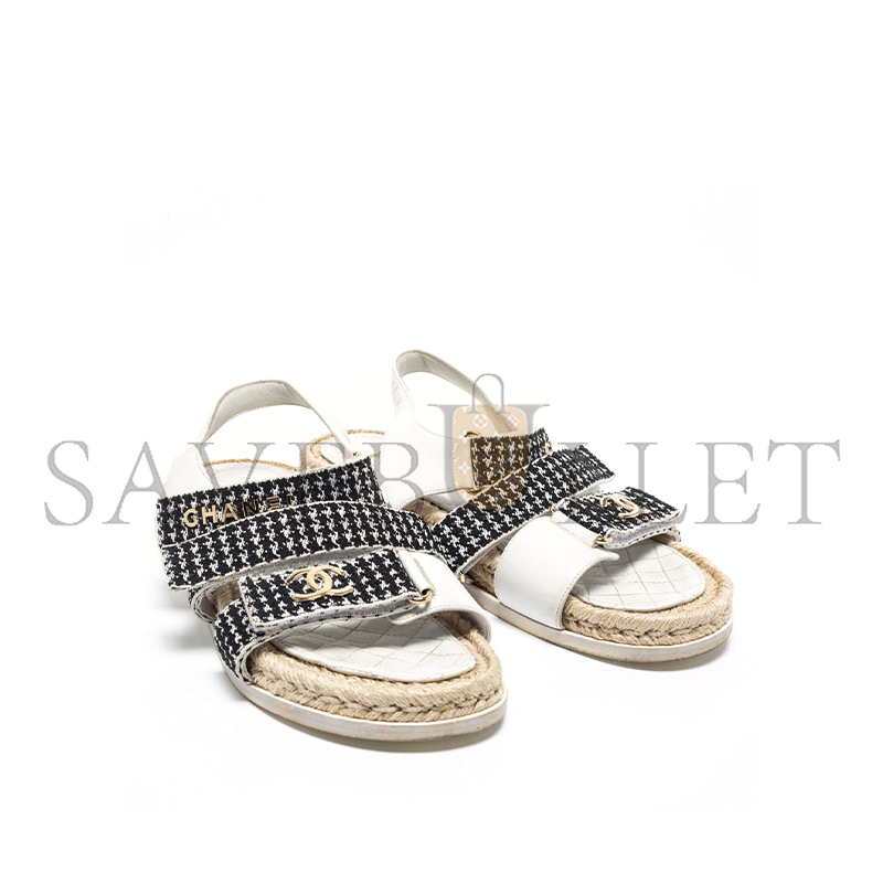 CHANEL SANDALS HEMP ROPE SOLE SHEEPSKIN 2022 NEW STYLE 